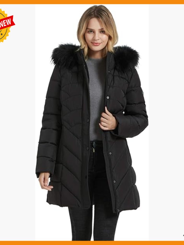 Winter Parka With Faux Fur Hood, Down Alternative, Water Resistant, Xs-3xl